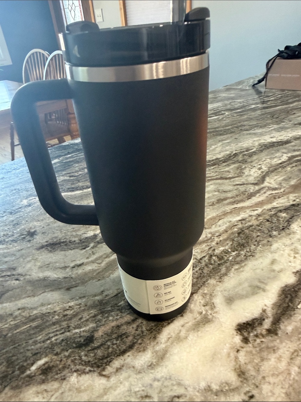 Stanley 40 Ounce Quencher Black Travel Tumbler with Handle - Picture 6 of 6